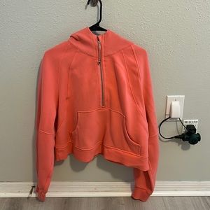 Lululemon Scuba Oversized 1/2 Zip Hoodie Size: M/L Color: Raspberry Cream